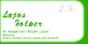 lajos holper business card